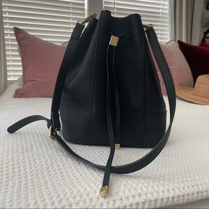 Zara black bucket bag